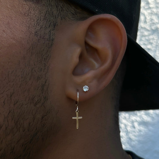 Cross Hoop Earring - iDRIP