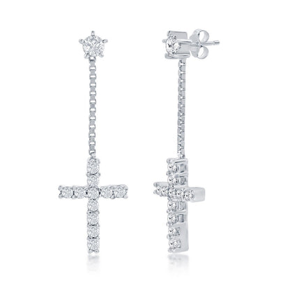 Drop Cross Stud Earring - iDRIP